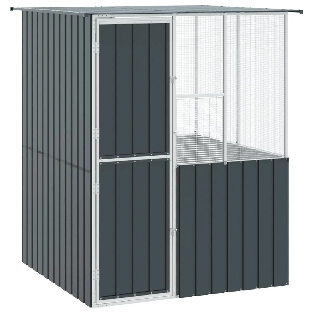 vidaXL Fuglebur Antrasitt 165 x 165 x 200 cm Galvanisert Stål