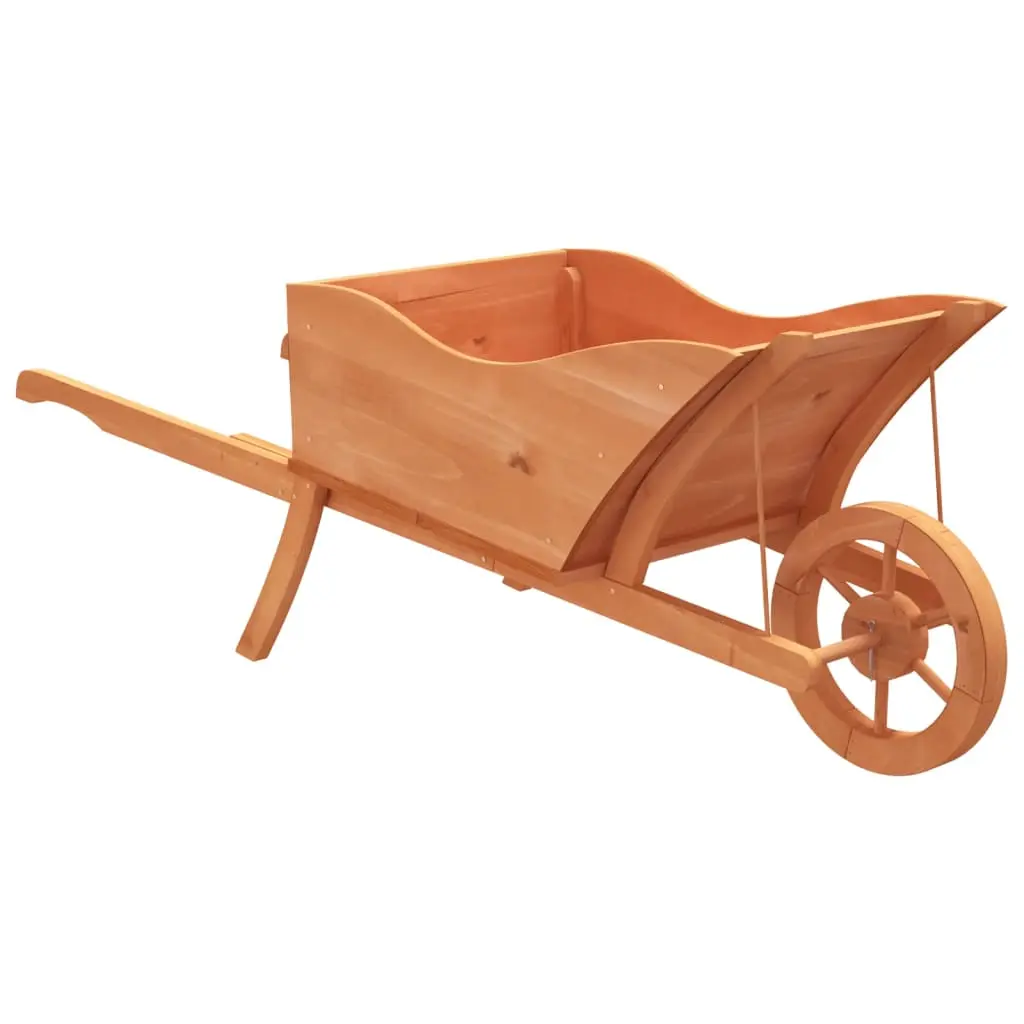 vidaXL Plantekasse trillebår 128x45,5x43 cm heltre gran