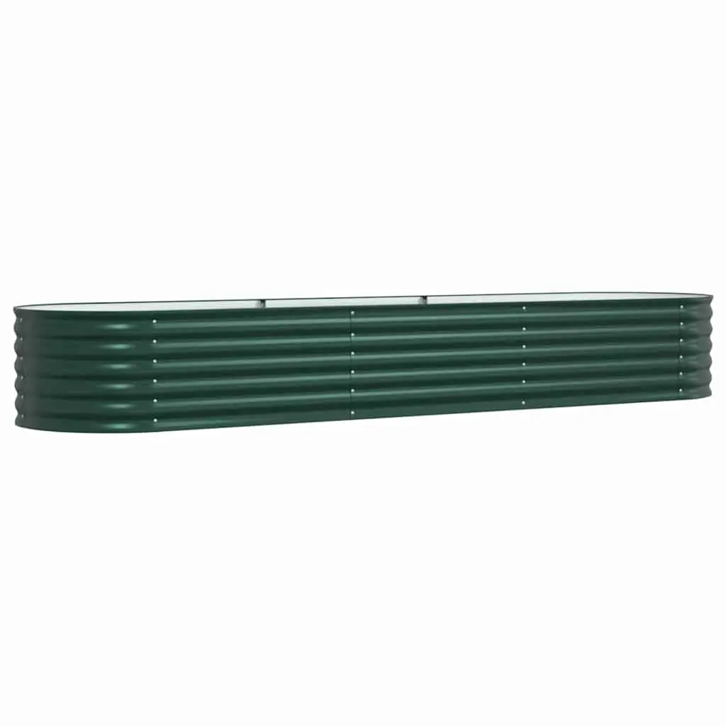 vidaXL Hevet bed grønn 320 x 80 x 44 cm Stål