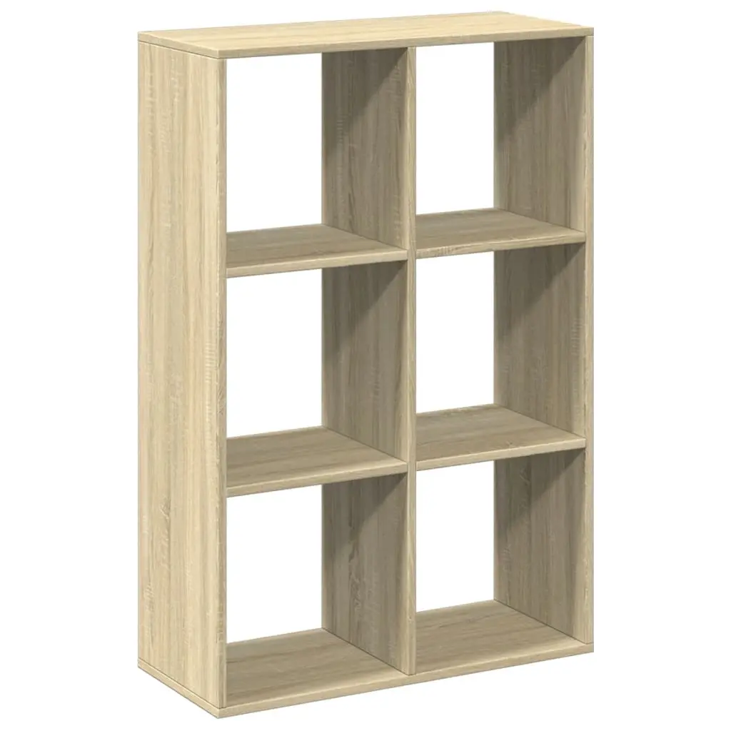 vidaXL Romdeler bokhylle sonoma eik 69,5x29x103,5 cm konstruert tre