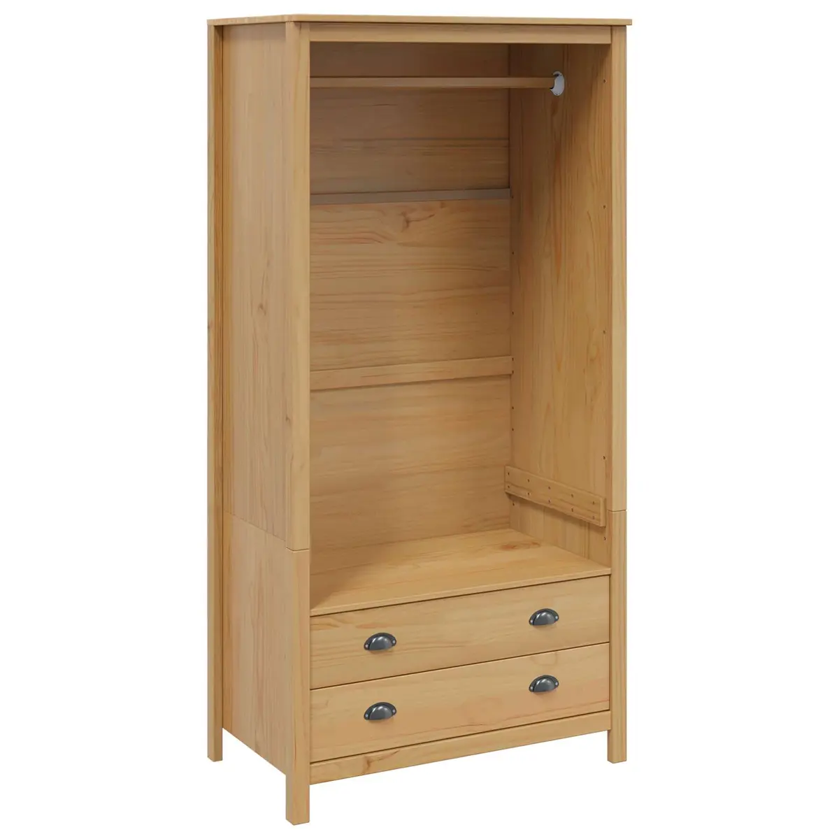 vidaXL Garderobeskap HILL Honning brun 84 x 50 x 170 cm Massiv furu