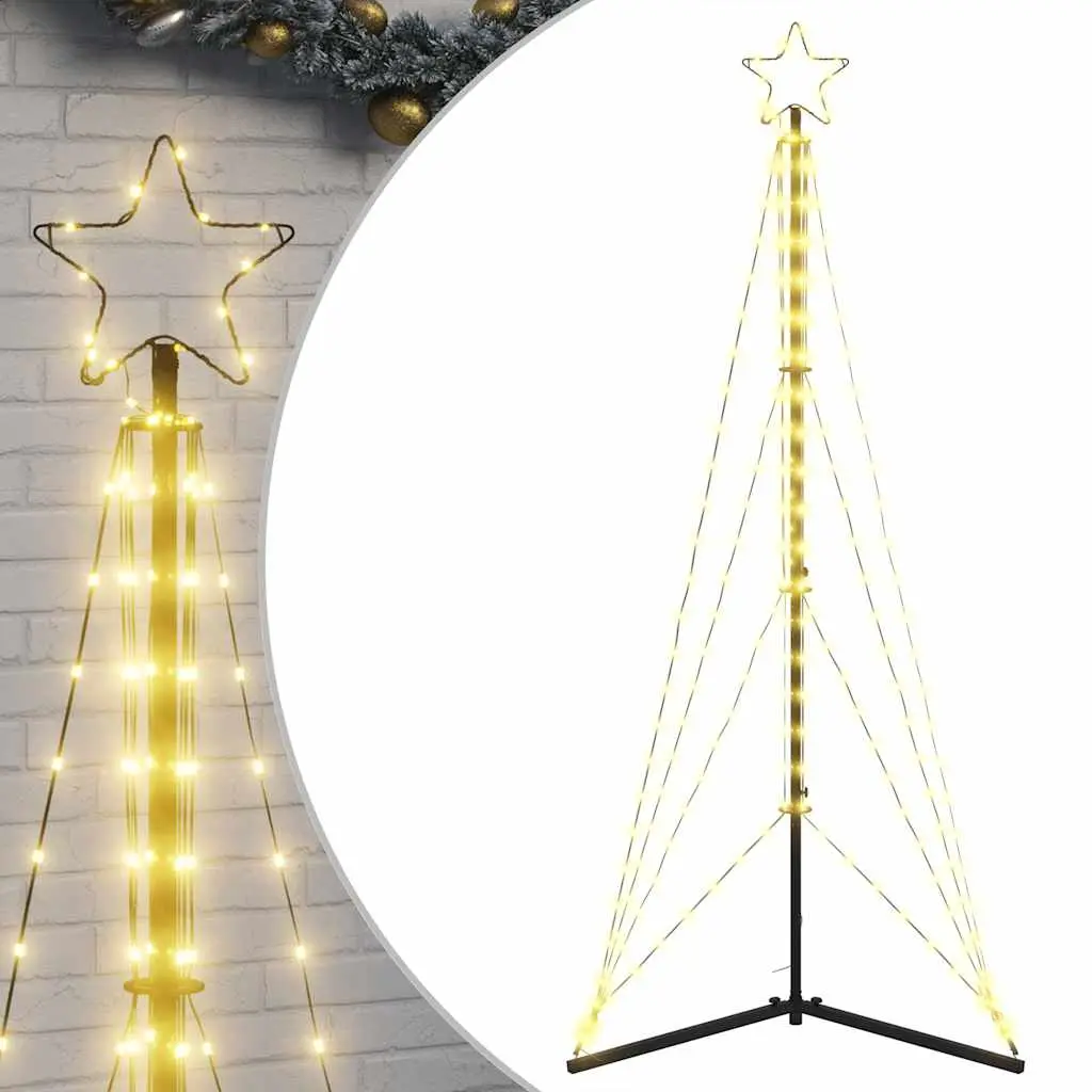 vidaXL LED Juletre 363 LEDs Varm Hvit 182 cm