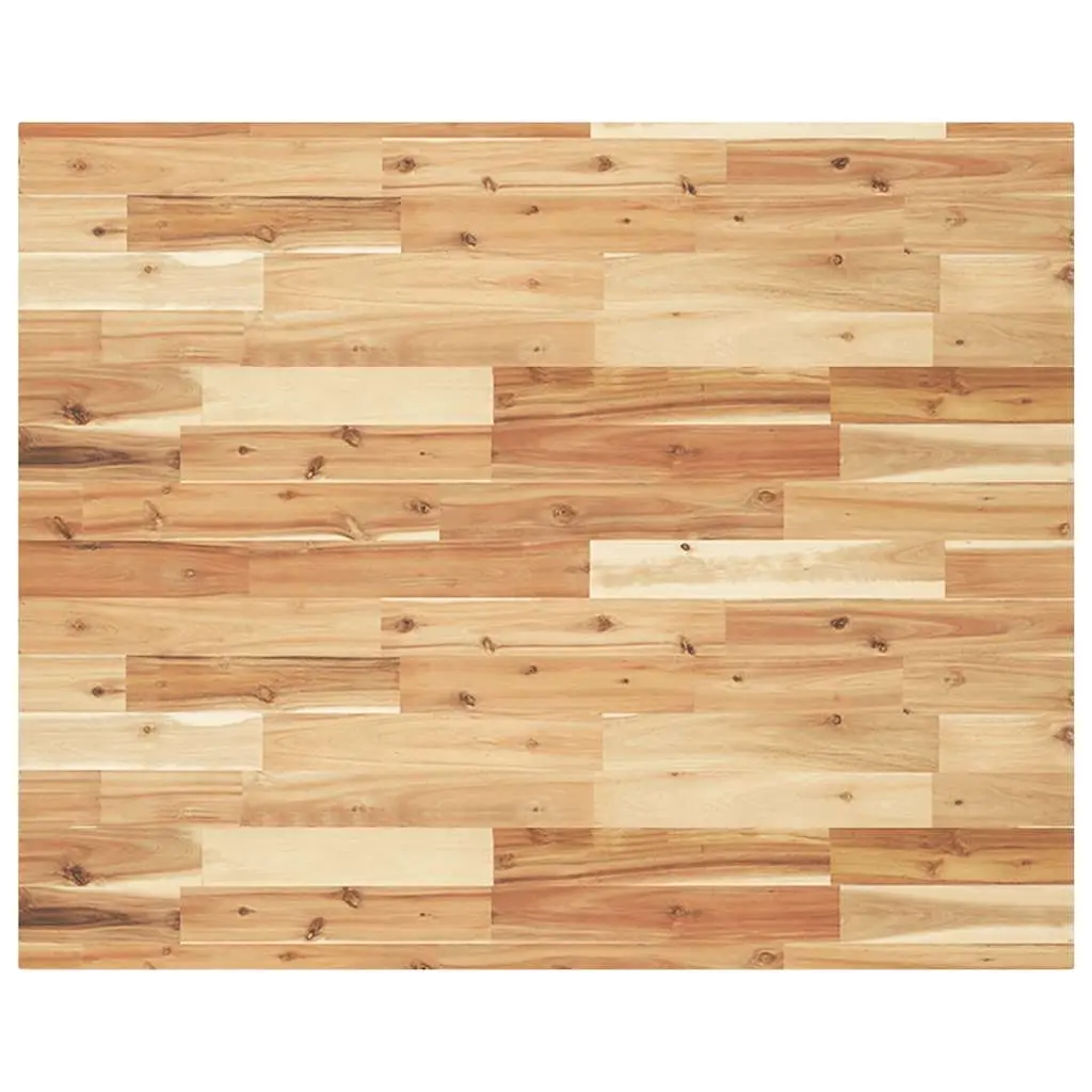 vidaXL Bordplate ubehandlet 100x80x4 cm heltre akasie
