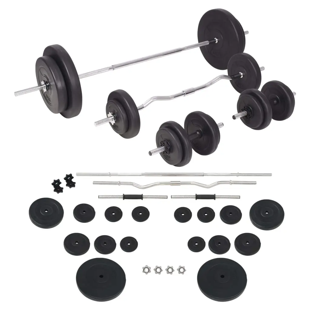 vidaXL Vektstang- og manualsett 90 kg