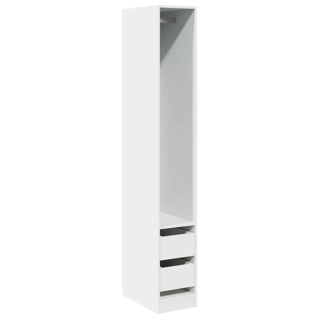 vidaXL Garderobe hvit 30x50x200 cm konstruert tre
