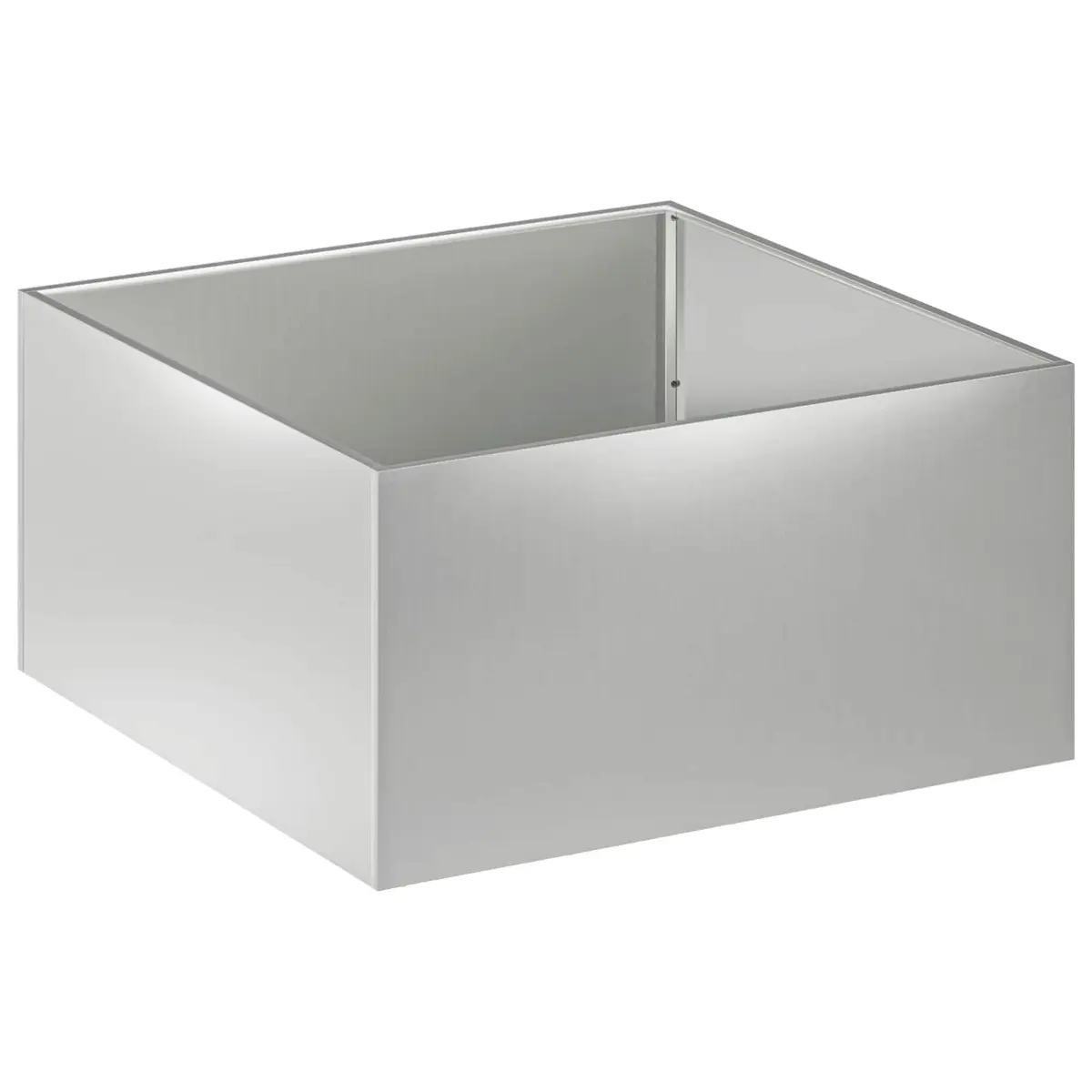 vidaXL Hageblomsterpotte Sølv 80 x 80 x 40 cm Galvanisert stål