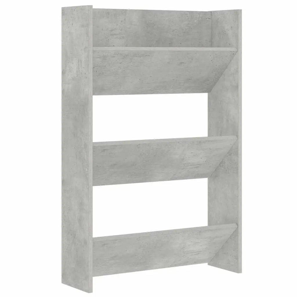 vidaXL Veggskoskap betonggrå 60x18x90 cm sponplater