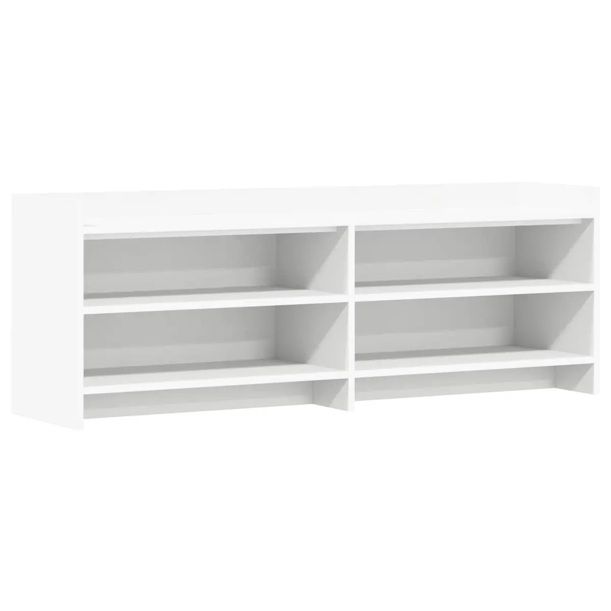 vidaXL TV-skap 135 x 33 x 47 cm Hvit Konstruert tre