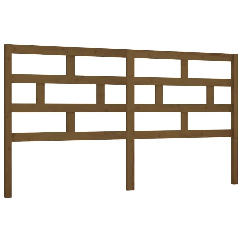 vidaXL Sengegavl honningbrun 206x4x100 cm heltre furu