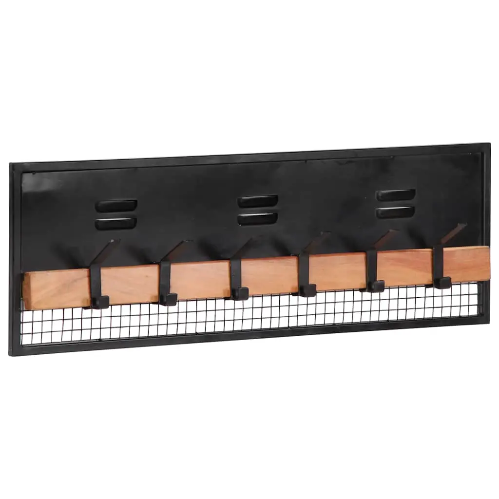 vidaXL Veggmontert klesstativ 90x11x30 cm heltre mango