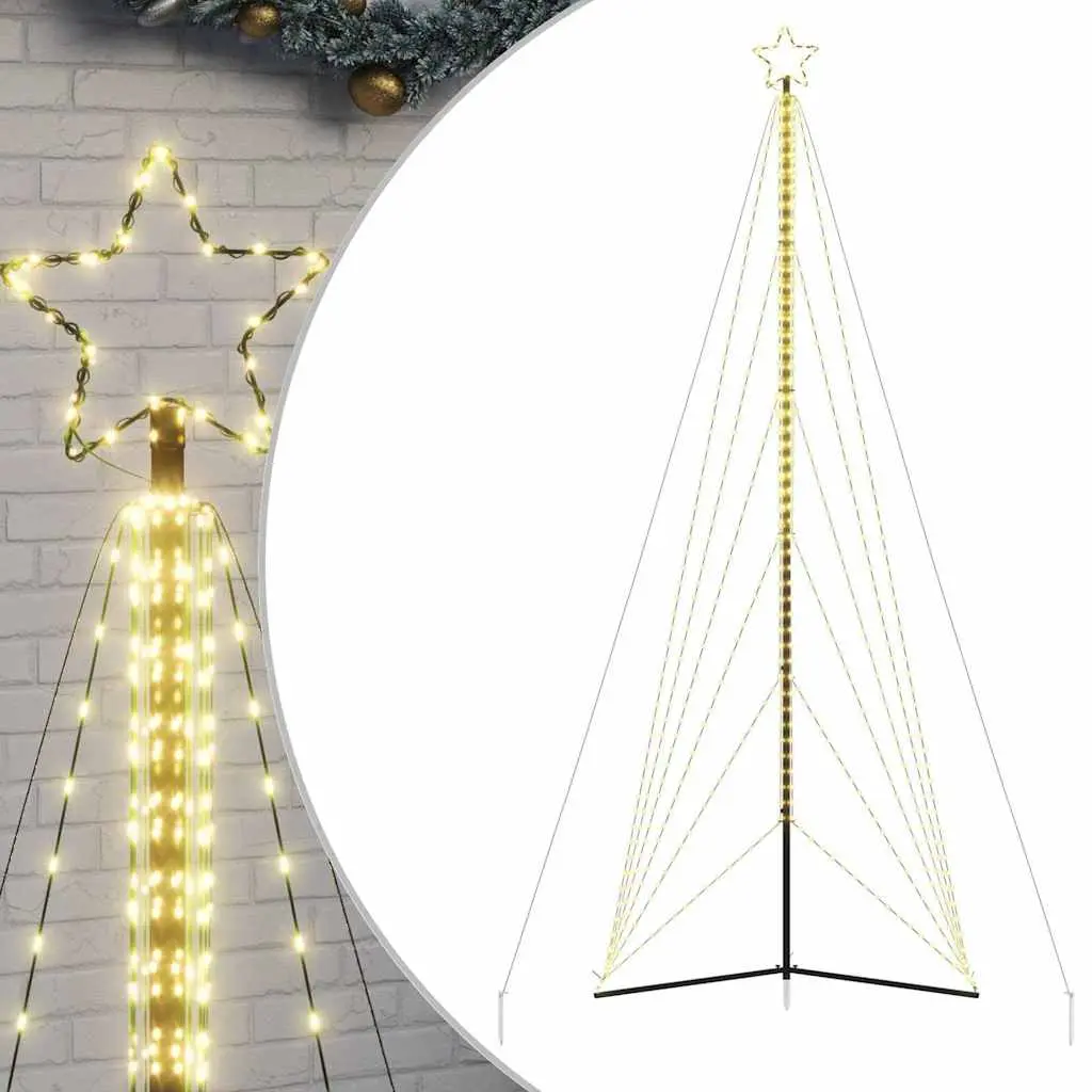 vidaXL LED Juletre 861 LEDs Varm Hvit 478 cm