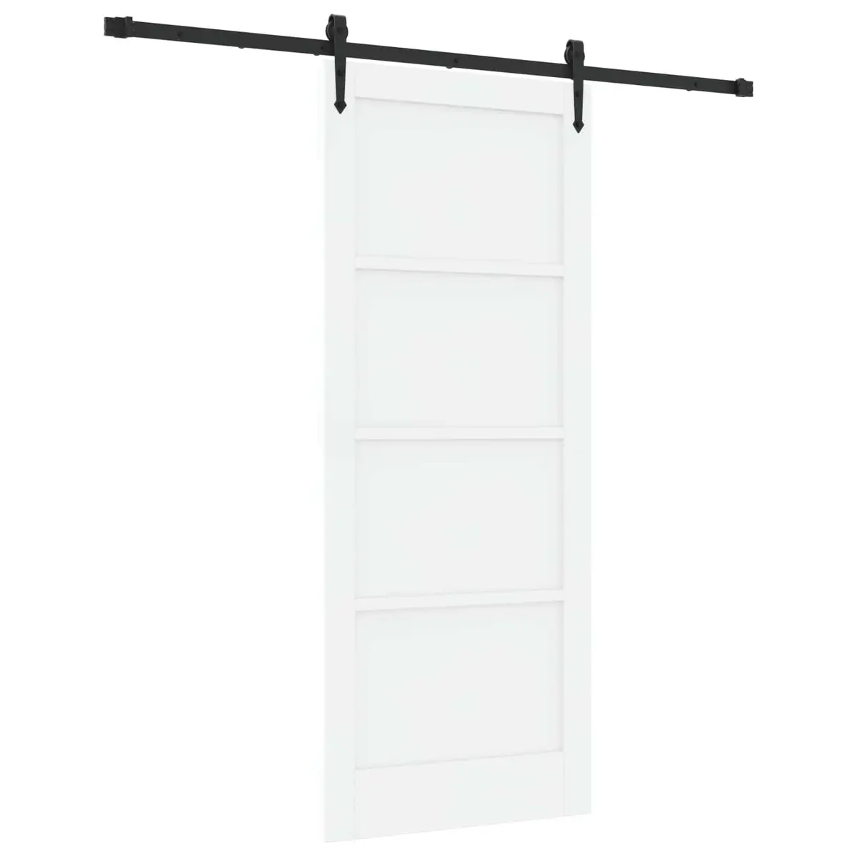 vidaXL Skyvedør ORKDAL 83 x 202 cm Heltre furu Hvit og svart