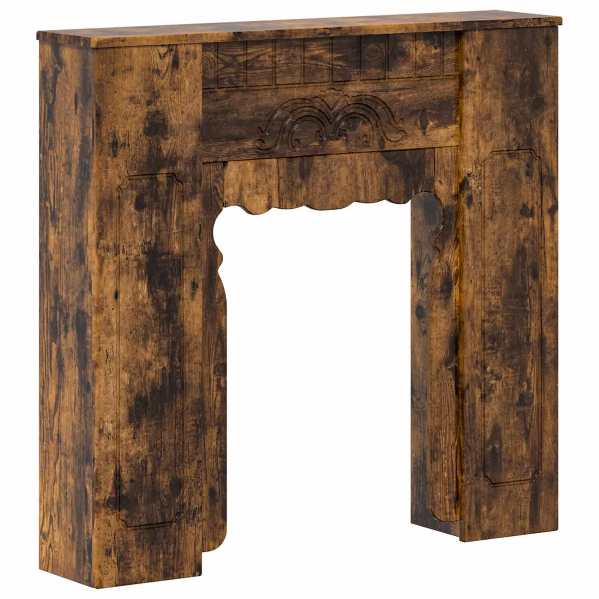 vidaXL Peisramme Røkt Eik 93 x 20 x 89 cm Konstruert tre