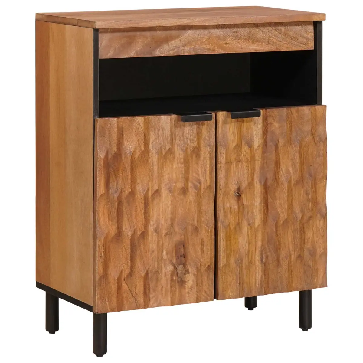 vidaXL Serviesskap Acacia Brun Finish 60 x 33 x 75 cm Massiv mango tre