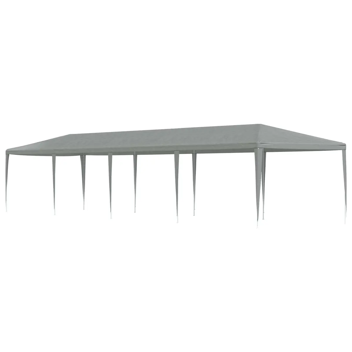 vidaXL Partytelt Lysegrå 1200 x 300 x 255 cm PE og stål