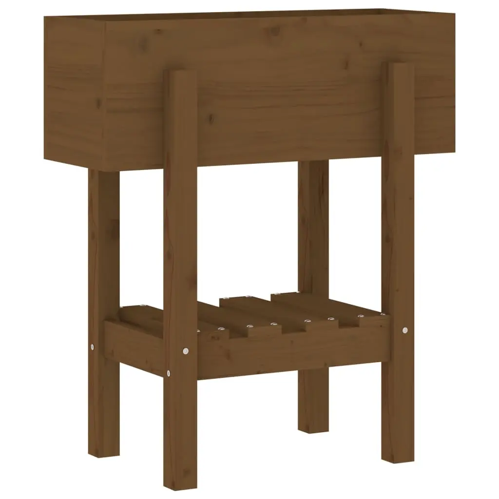 vidaXL Plantekasse honningbrun 62x30x69 cm heltre furu