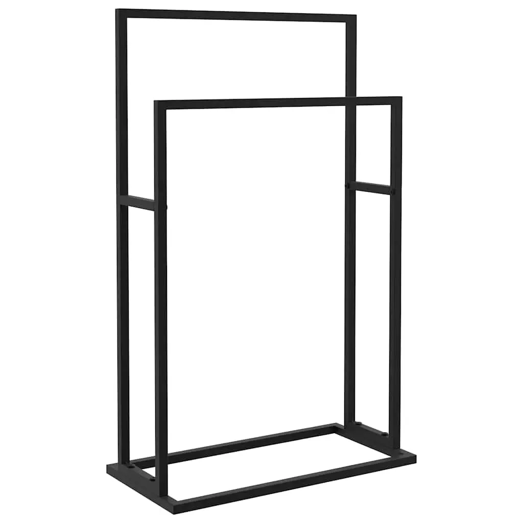 vidaXL Håndklestativ svart 48x24x78,5 cm jern