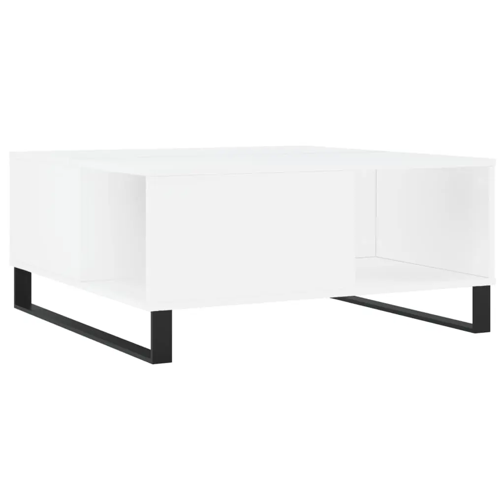 vidaXL Salongbord hvit 80x80x36,5 cm konstruert tre