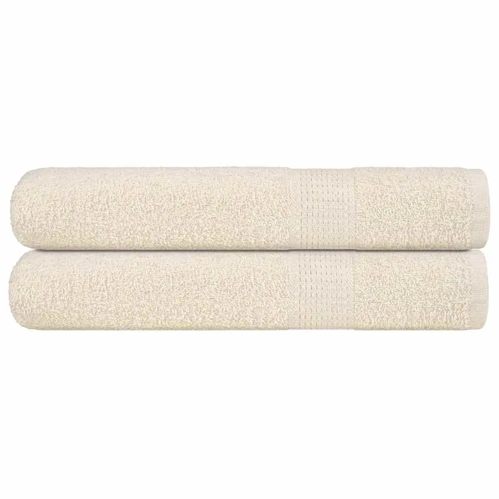 vidaXL Badstuhåndklær FROGN 2 stk kremhvit 80x200 cm 360 gsm