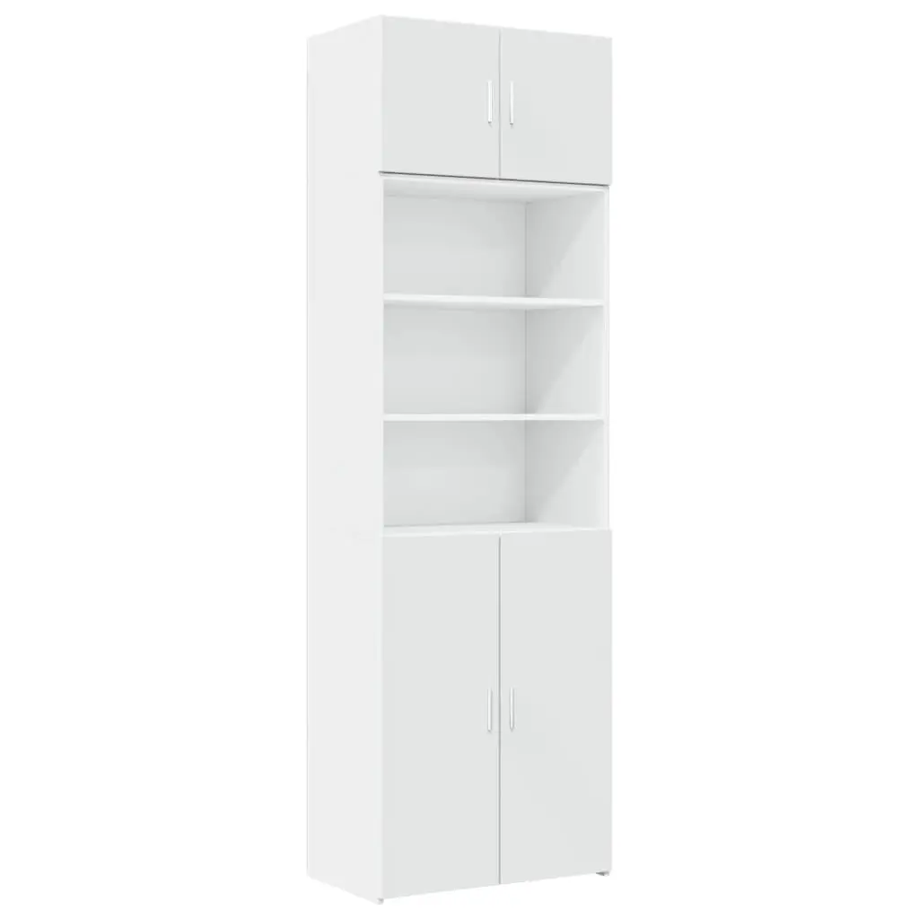 vidaXL Oppbevaringsskap hvit 70x42,5x225 cm konstruert tre
