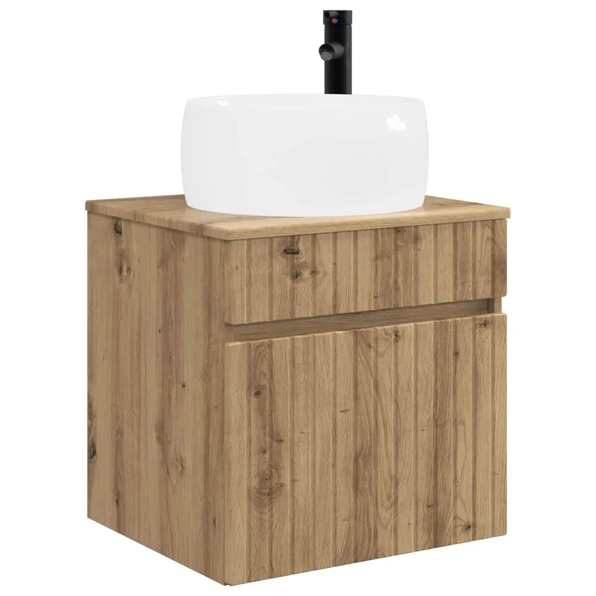 vidaXL Vegghengt servantkommode Artisan eik 49 x 44,5 x 66 cm