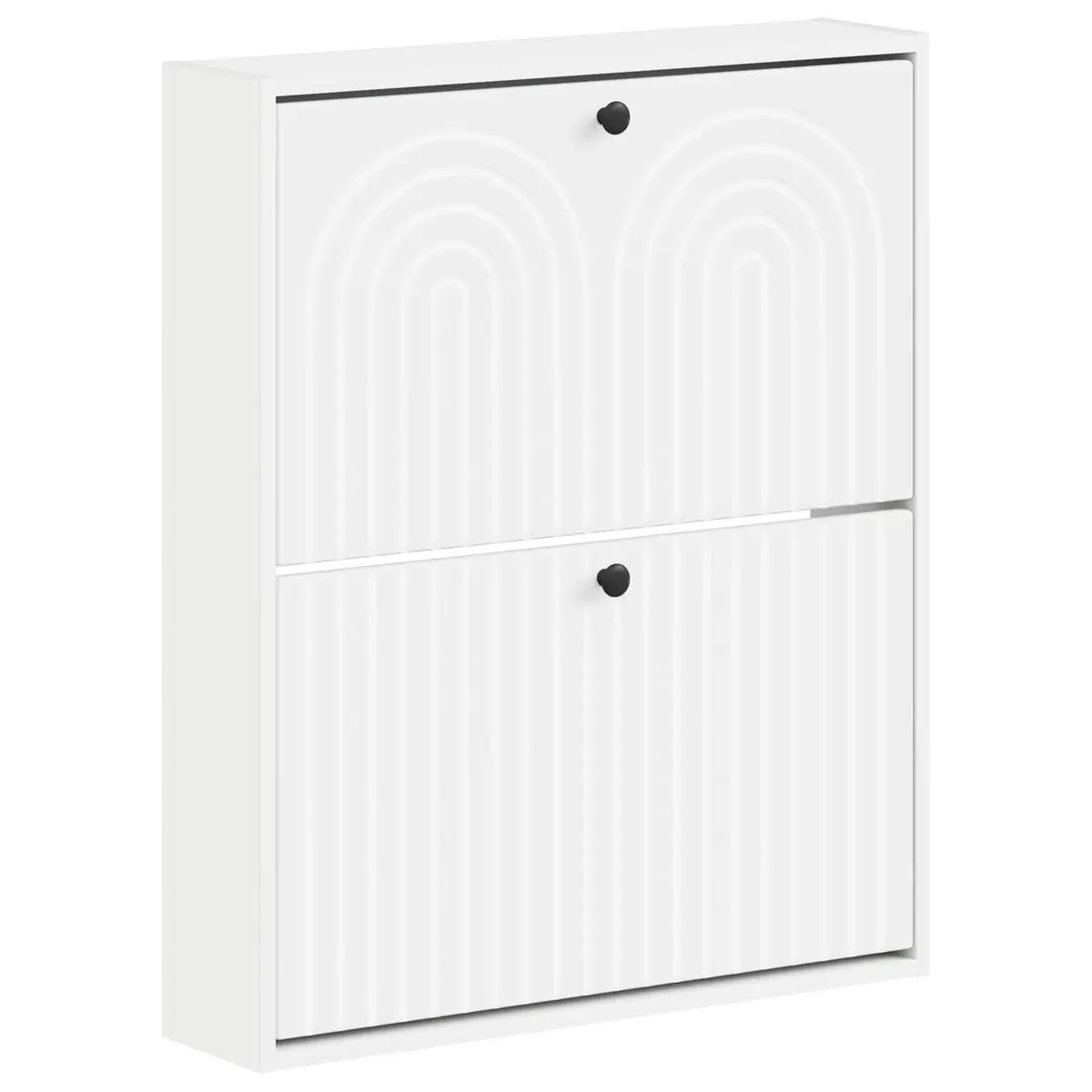 vidaXL Vegghengt skoskap ALKMAAR 71 x 17 x 86 cm Konstruert tre Hvit