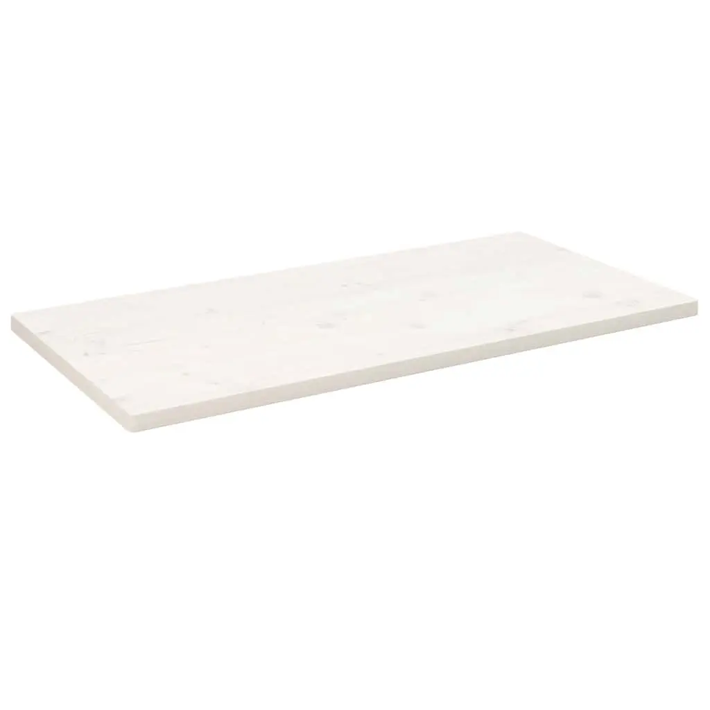 vidaXL Bordplate hvit 100x50x2,5 cm heltre furu rektangulær