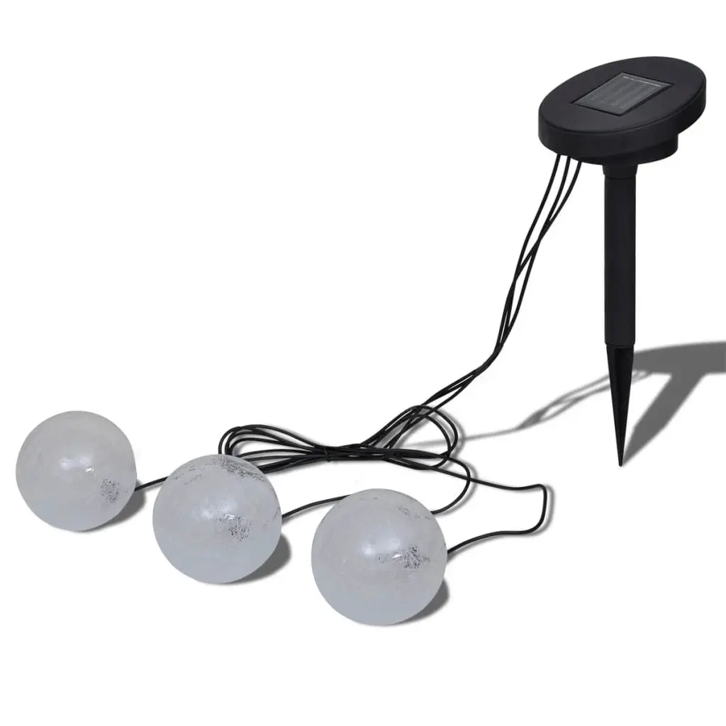 vidaXL Flytende kulelys 3 stk LED soldrevet