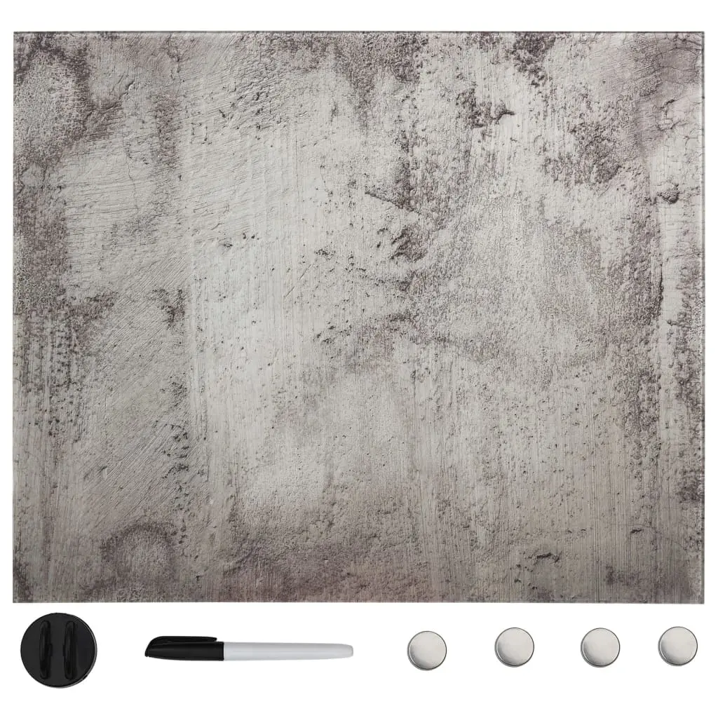 vidaXL Veggmontert magnetisk tavle glass 50x50 cm