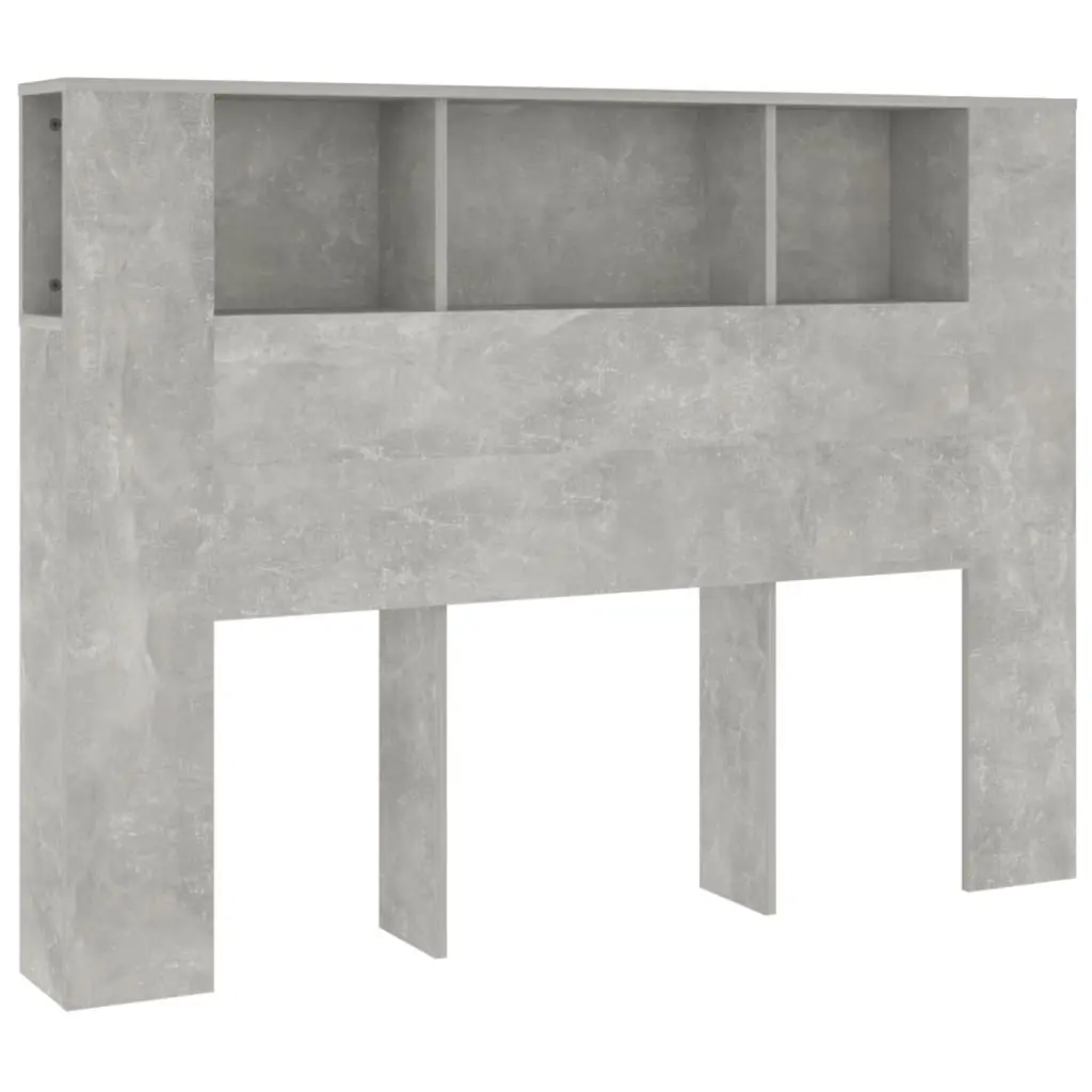 vidaXL Sengegavlskap betonggrå 140x18,5x104,5 cm