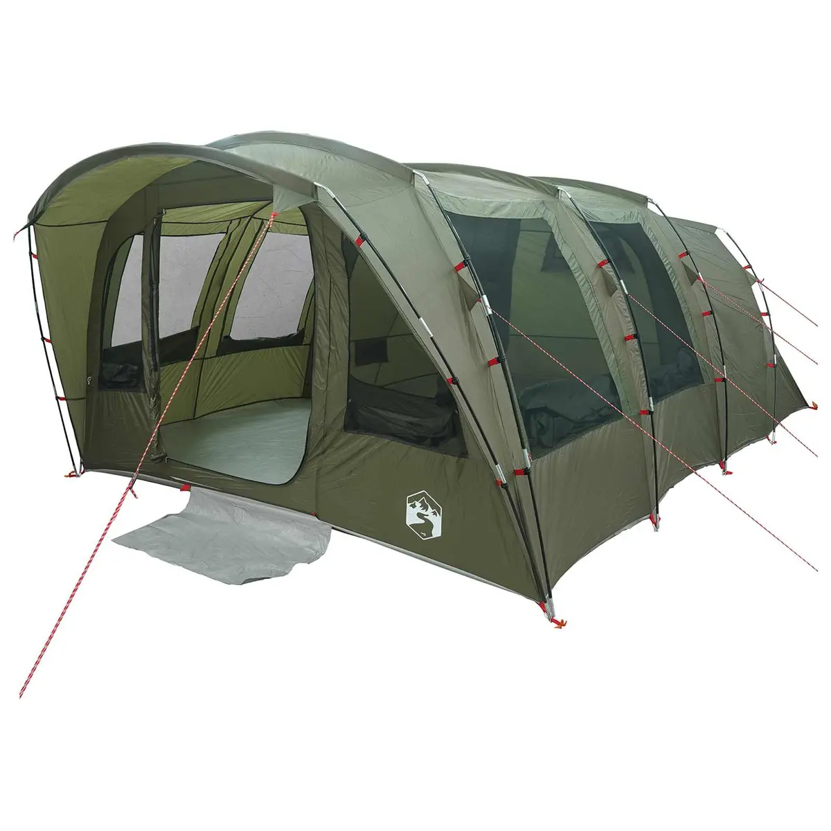 vidaXL Tunneltelt 427 x 315 x 178 cm Olivengrønn Polyester og stål