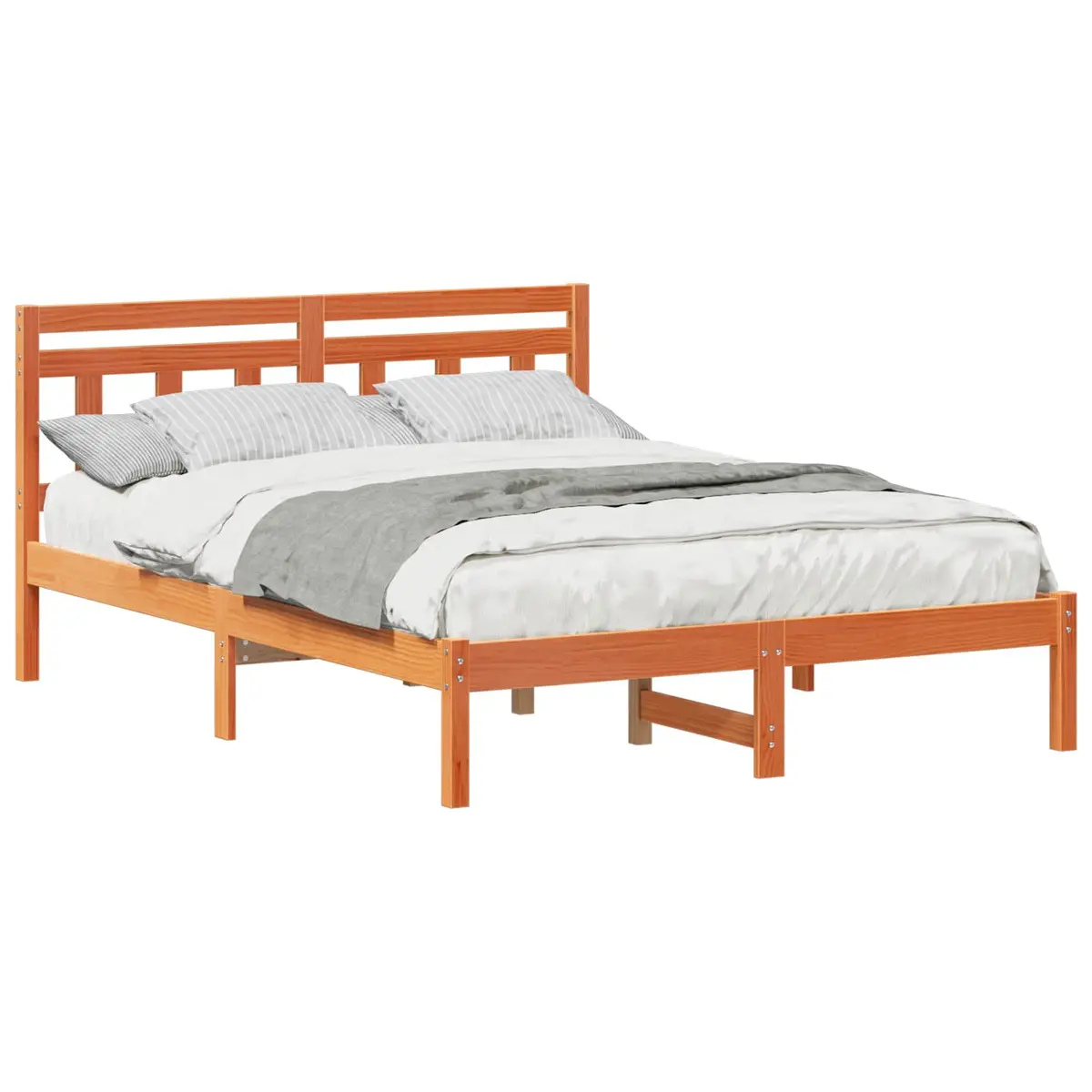 vidaXL Sengestamme Brun 120 x 190 cm Massiv furu