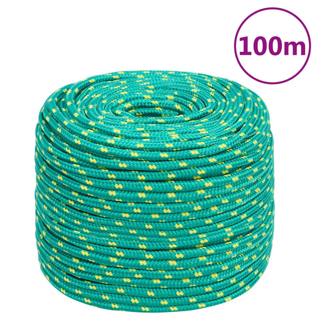 vidaXL Båttau grønn 6 mm 100 m polypropylen
