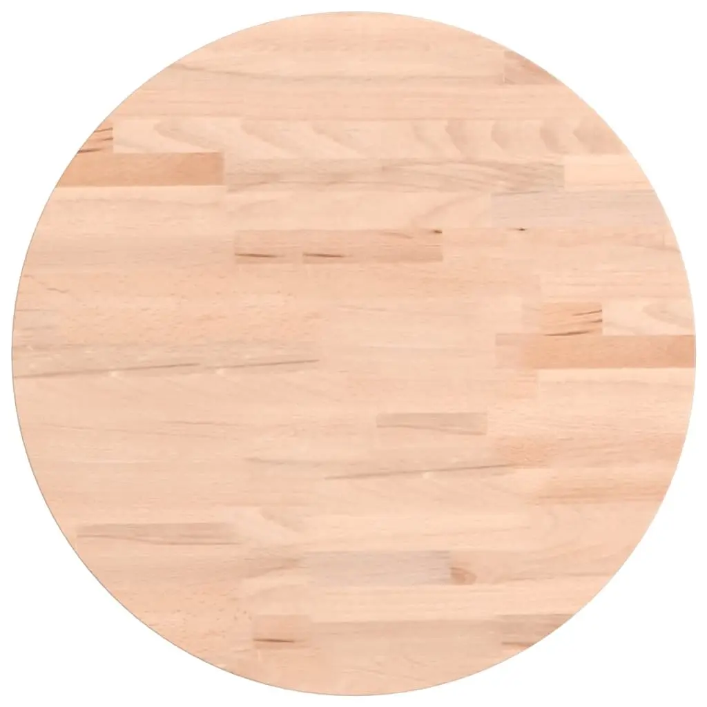 vidaXL Bordplate Ø40x1,5 cm rund heltre bøketre