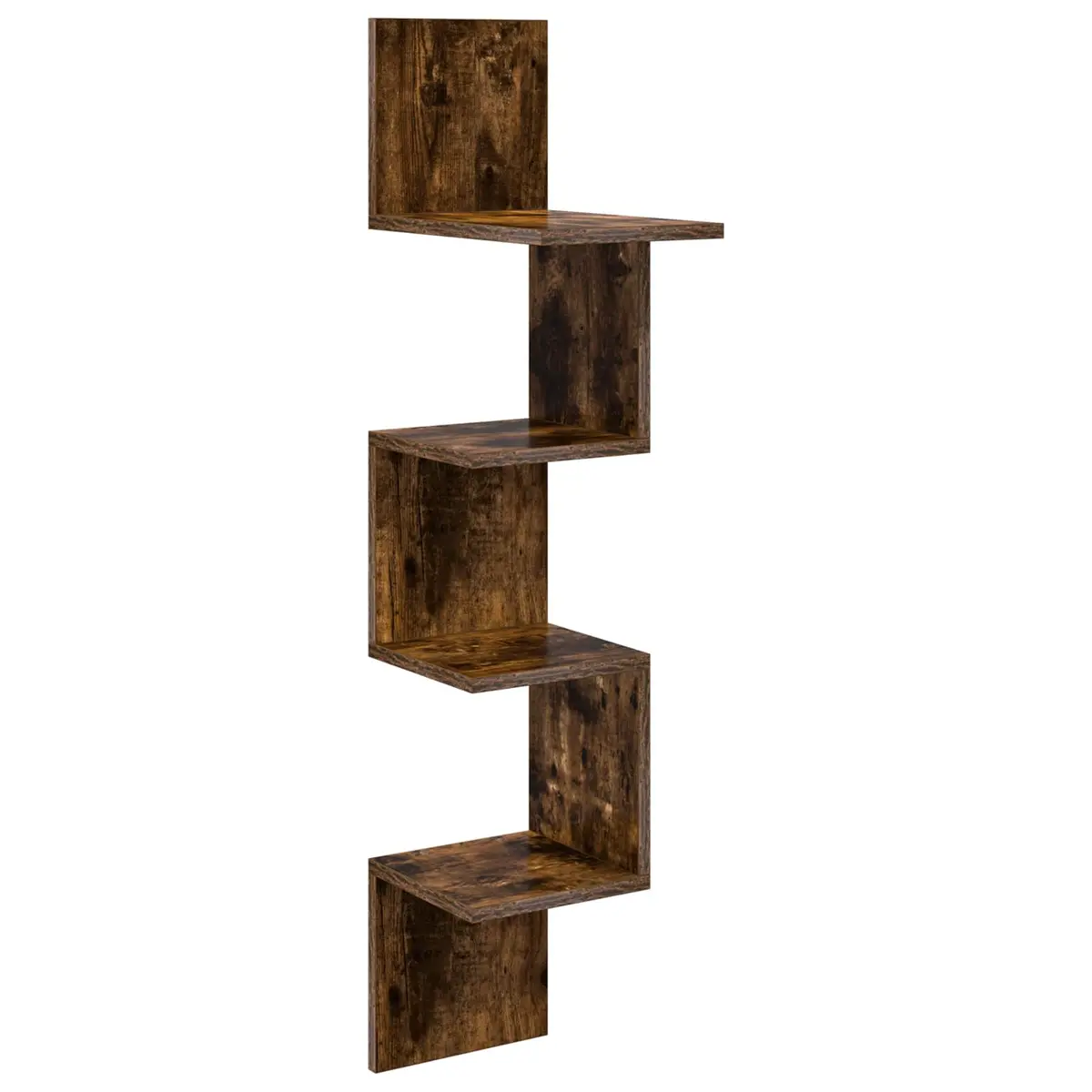 vidaXL Vegghylle Veggmontert Røkt Eik 32 x 21 x 107 cm Konstruert tre