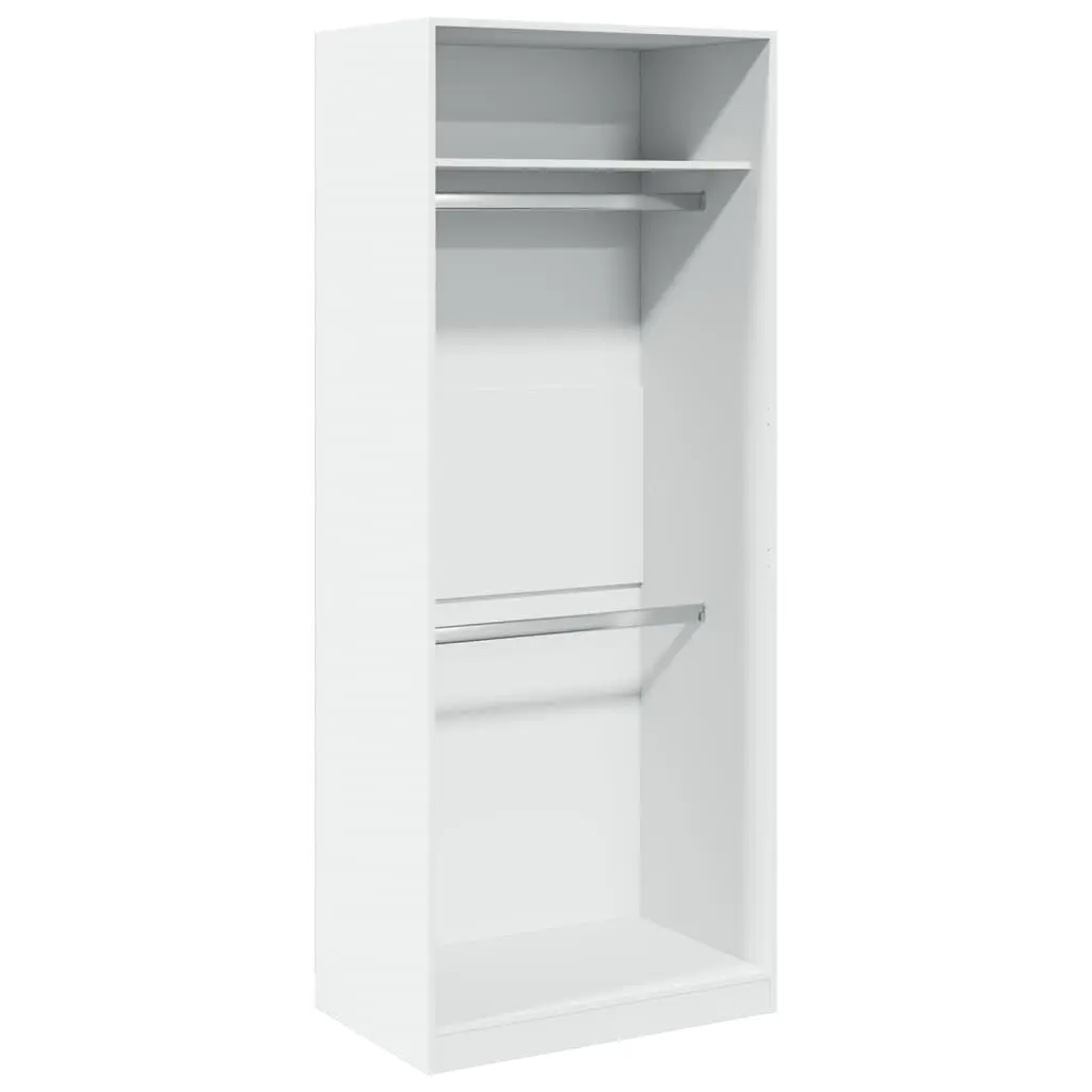 vidaXL Garderobe hvit 80x50x200 cm konstruert tre