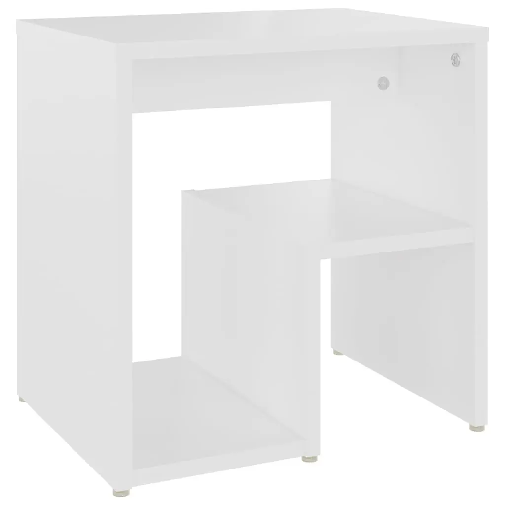 vidaXL Nattbord hvit 40x30x40 cm konstruert tre