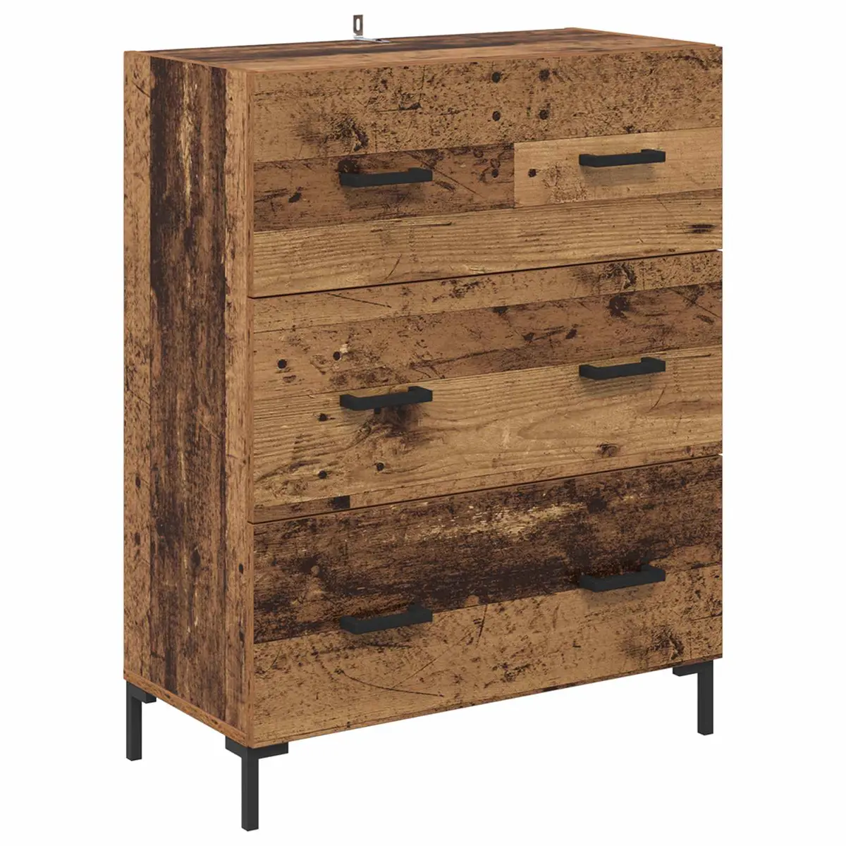 vidaXL Serviesskap Gamle tre 69,5 x 34 x 90 cm Ingeniørtre og jern
