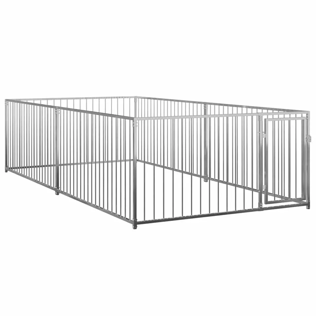 vidaXL Utendørs hundegård 200x400x100 cm