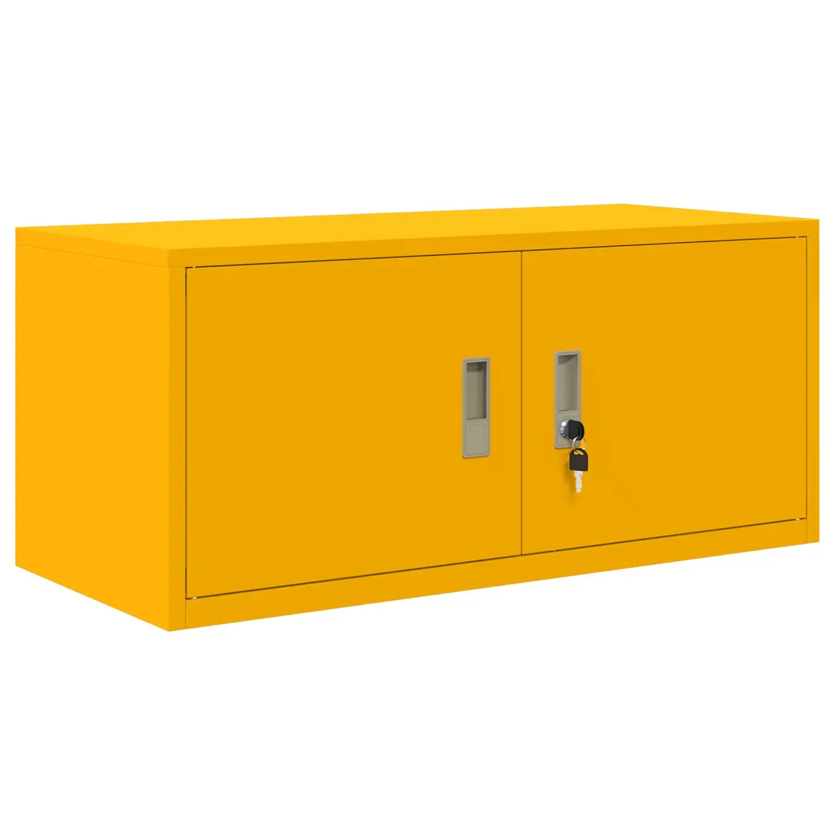 vidaXL Oppbevaringsskap Sennepsgul 90 x 40 x 40 cm Stål