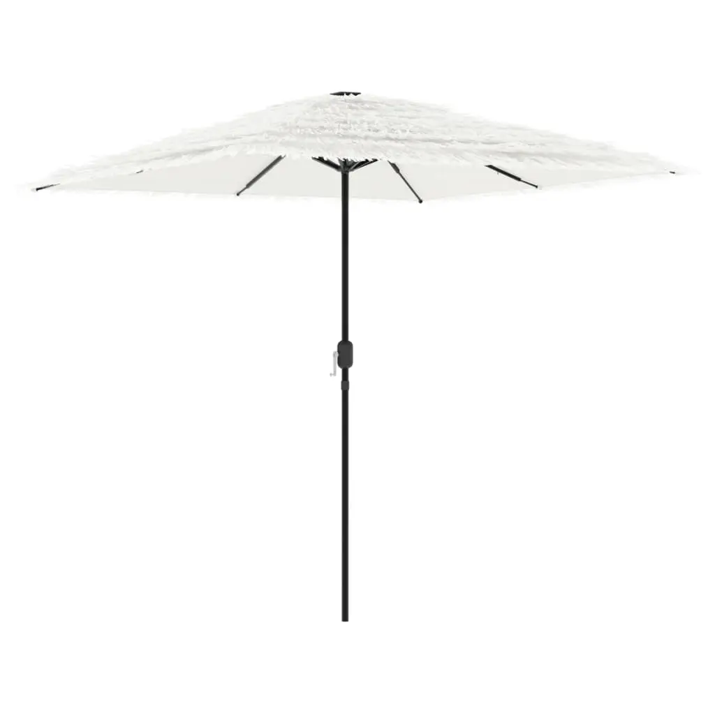 vidaXL Hageparasoll med stålstang hvit 248x248x248 cm