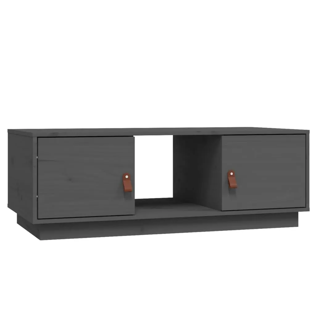 vidaXL Salongbord grå 100x50x35 cm heltre furu