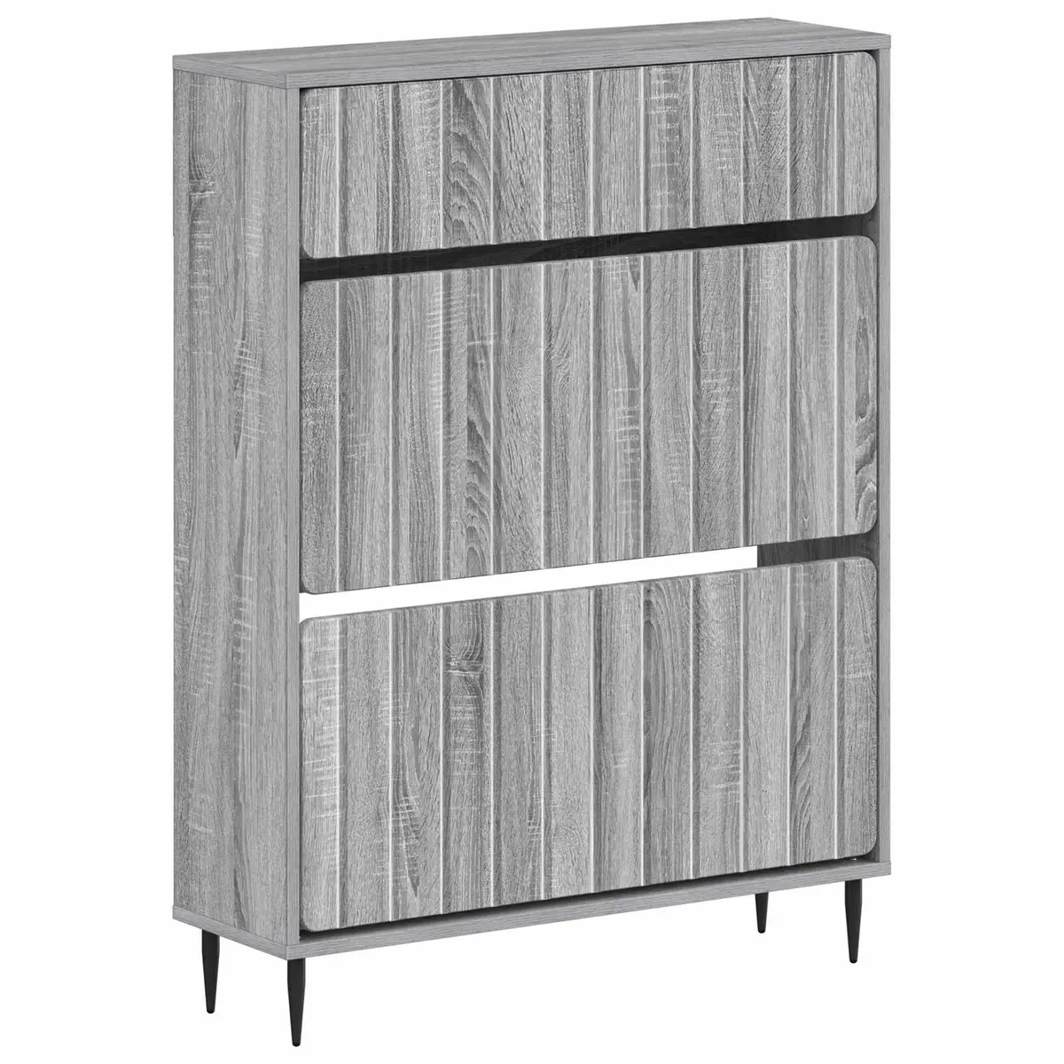 vidaXL Sko Skap ZWOLLE 78 x 24 x 103 cm Konstruert tre Grå Sonoma