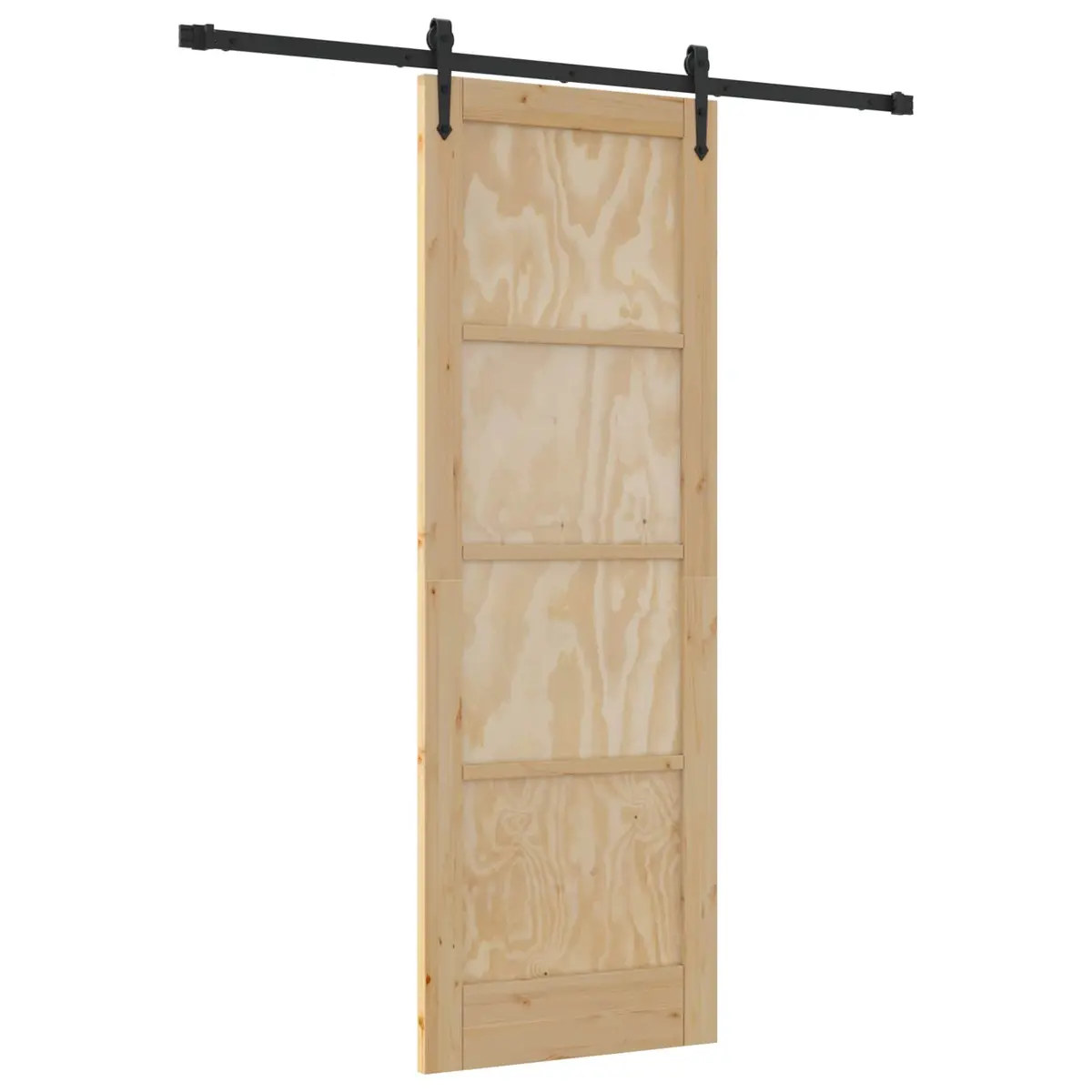 vidaXL Skyvedør ORKDAL 73,5 x 211 cm Heltre furu Naturlig og svart