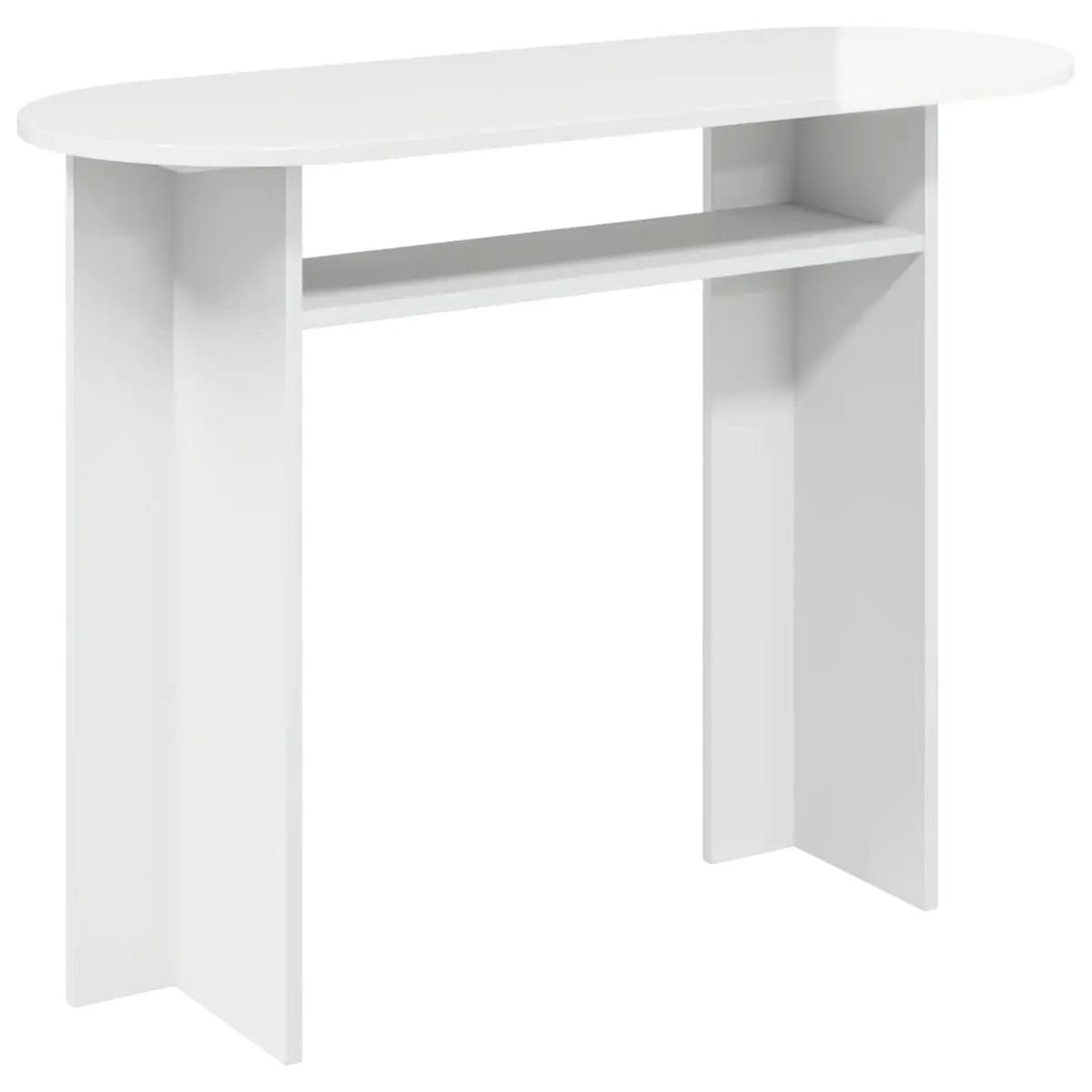 vidaXL Konsollbord Høgglans hvit 100 x 39,5 x 75 cm Konstruert tre