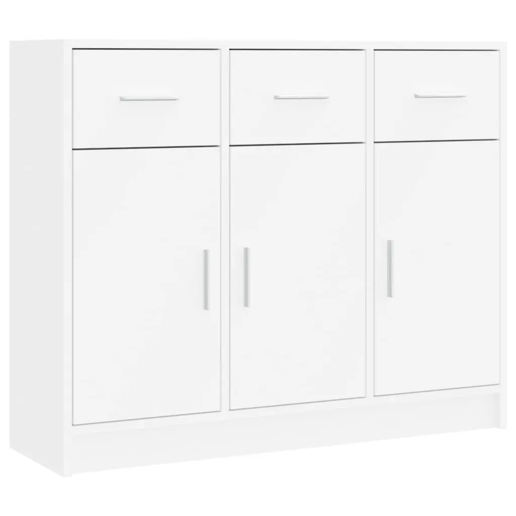 vidaXL Skjenk hvit 91x28x75 cm konstruert tre