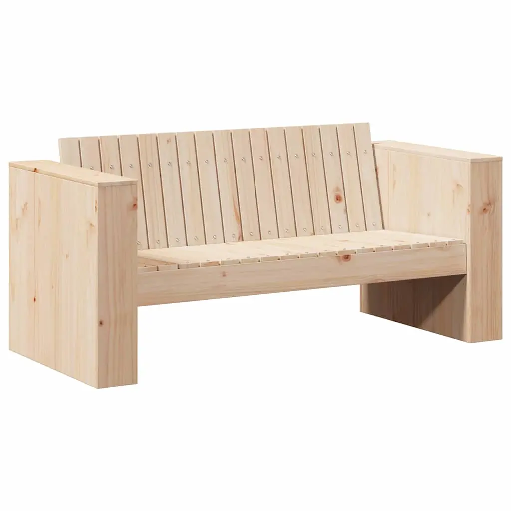 vidaXL Hagemøbelsofa Naturlig 134 x 60 x 62 cm Massiv furu