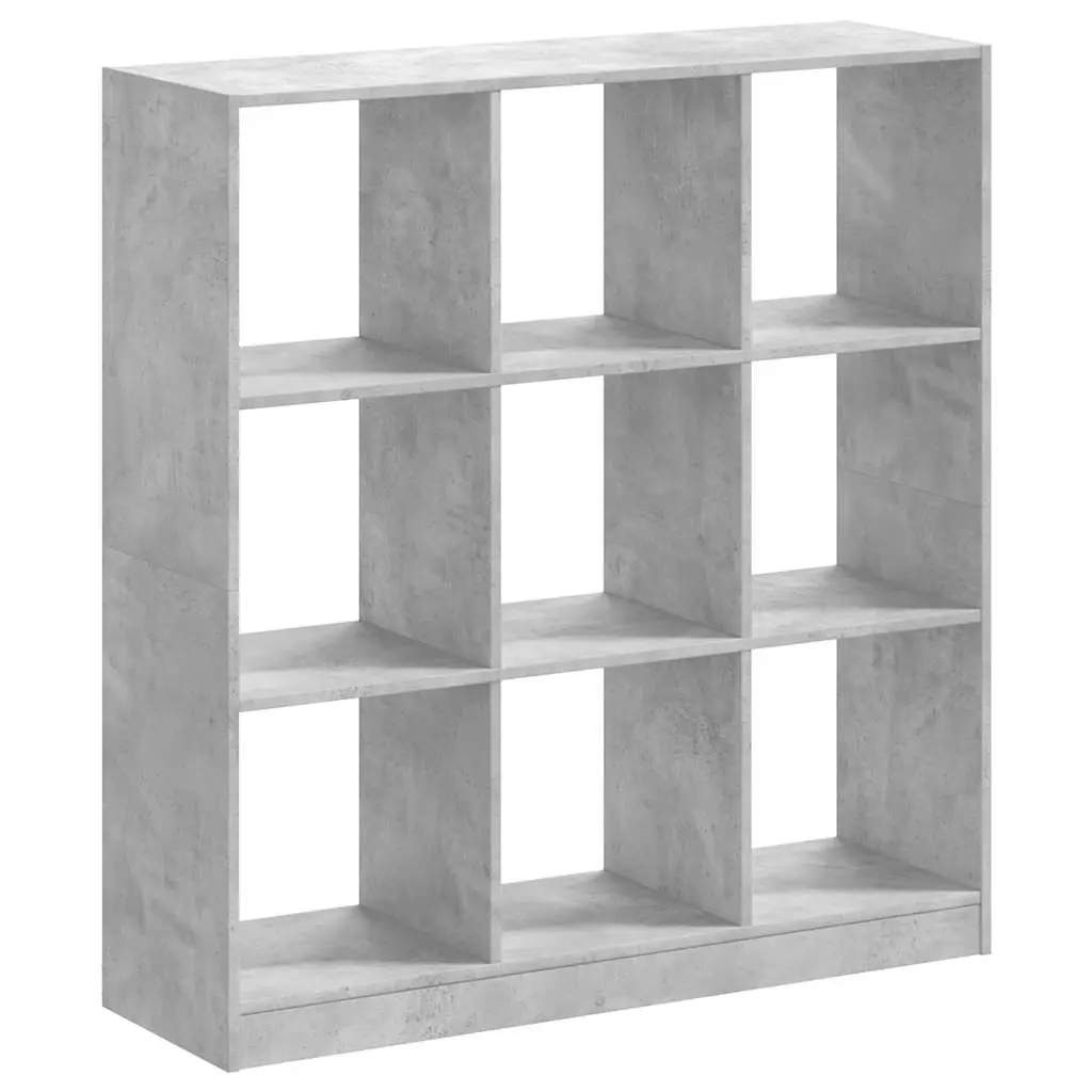 vidaXL Bokhylle betonggrå 102x32x108 cm konstruert tre