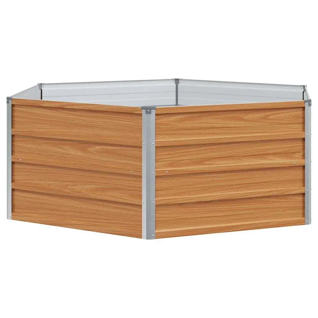 vidaXL Hevet Hagebed Trelignende utseende 129 x 129 x 45 cm