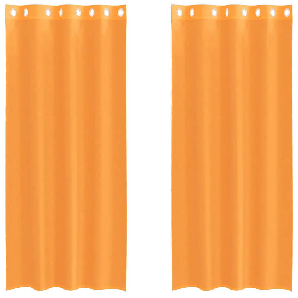 vidaXL Voilegardiner med grommets 2 stk oransje 140x245 cm